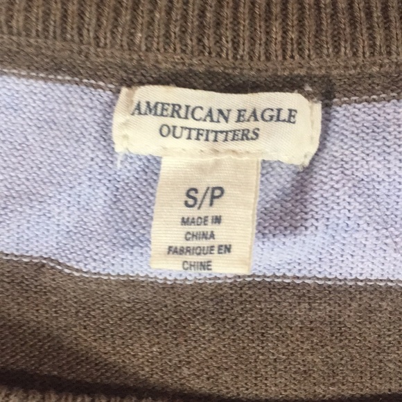 brown and blue light sweater - Picture 4 of 4